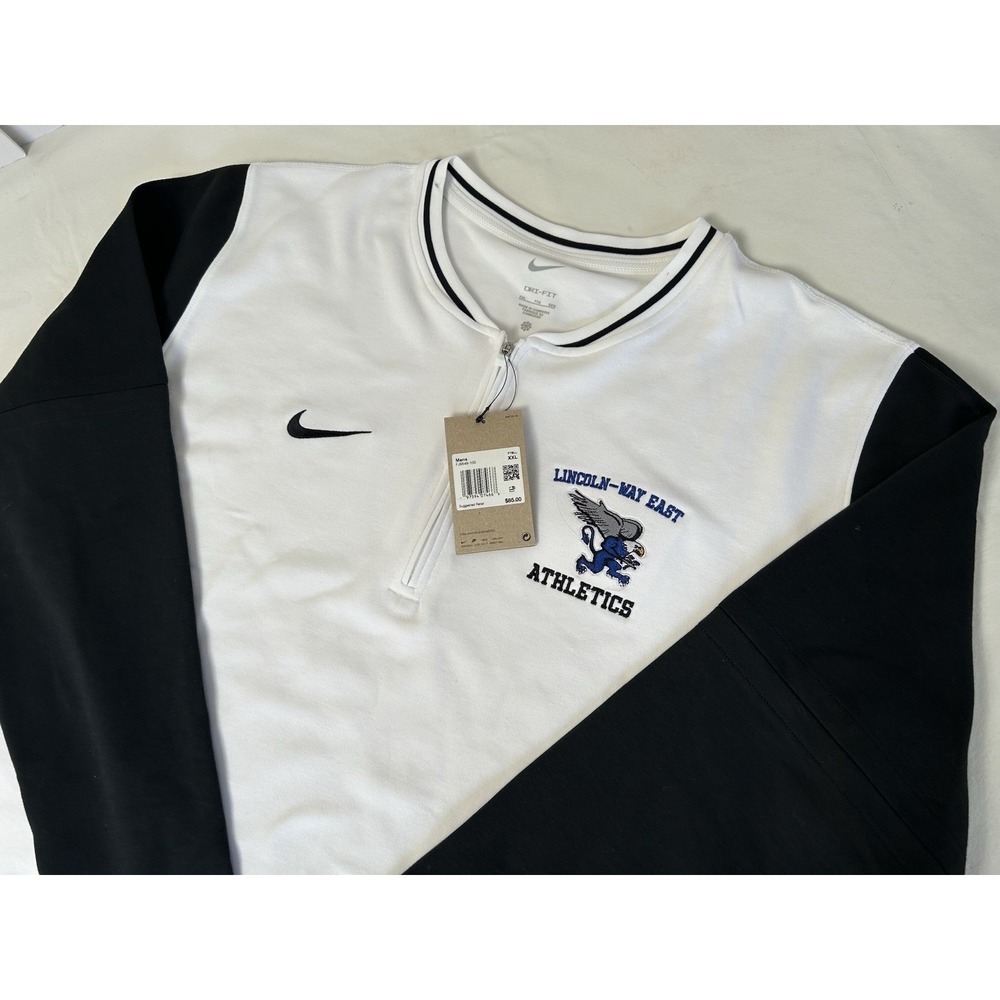 NWT Nike Lincoln-Way East Athletics Men's 2XL 1/4 Zip Long Sleeve Pullover